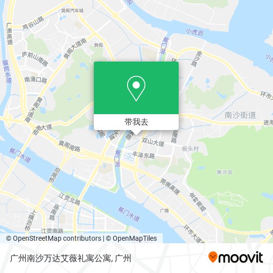 广州南沙万达艾薇礼寓公寓地图