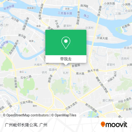 广州毗邻长隆公寓地图