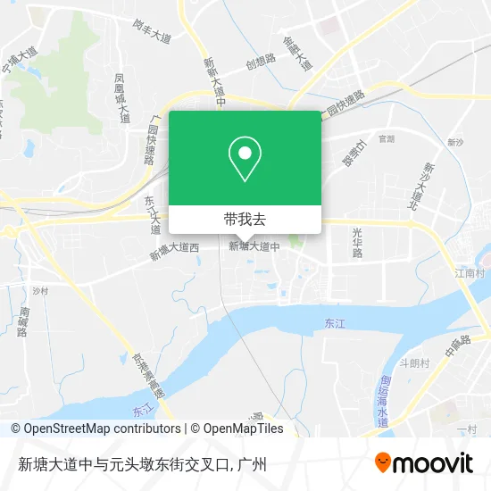 新塘大道中与元头墩东街交叉口地图