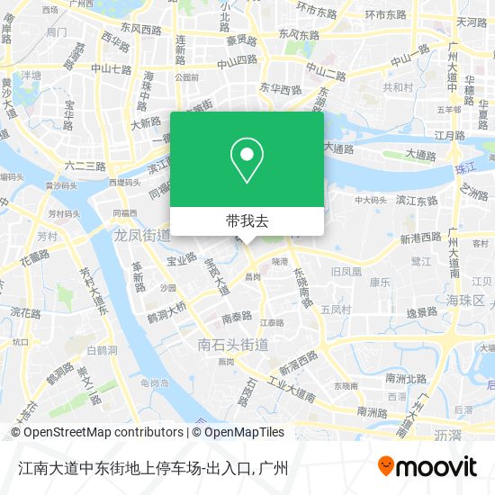 江南大道中东街地上停车场-出入口地图