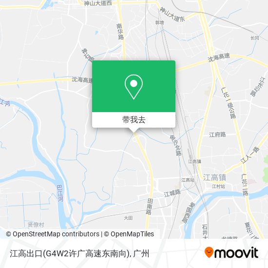 江高出口(G4W2许广高速东南向)地图