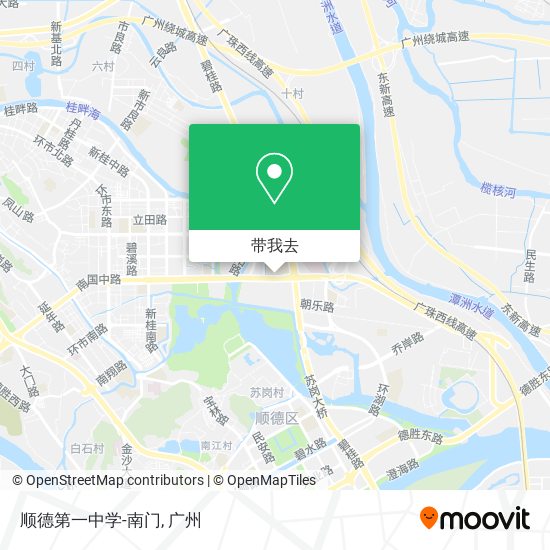 顺德第一中学-南门地图
