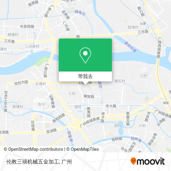 伦教三禧机械五金加工地图