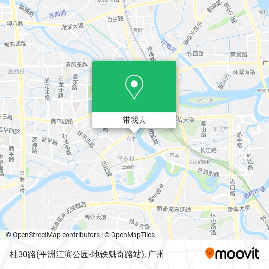 桂30路(平洲江滨公园-地铁魁奇路站)地图