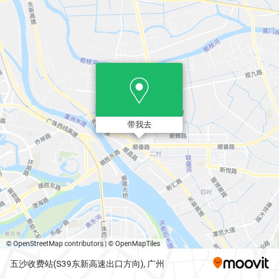 五沙收费站(S39东新高速出口方向)地图