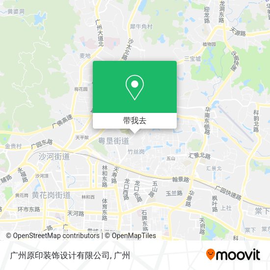 广州原印装饰设计有限公司地图