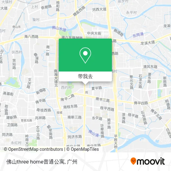 佛山three home普通公寓地图