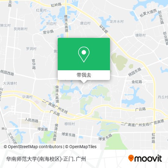 华南师范大学(南海校区)-正门地图