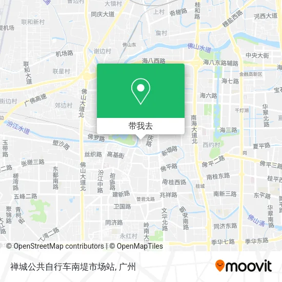 禅城公共自行车南堤市场站地图