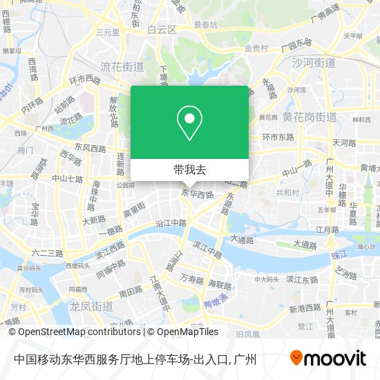 中国移动东华西服务厅地上停车场-出入口地图