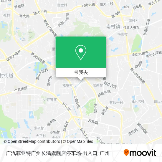 广汽菲亚特广州长鸿旗舰店停车场-出入口地图
