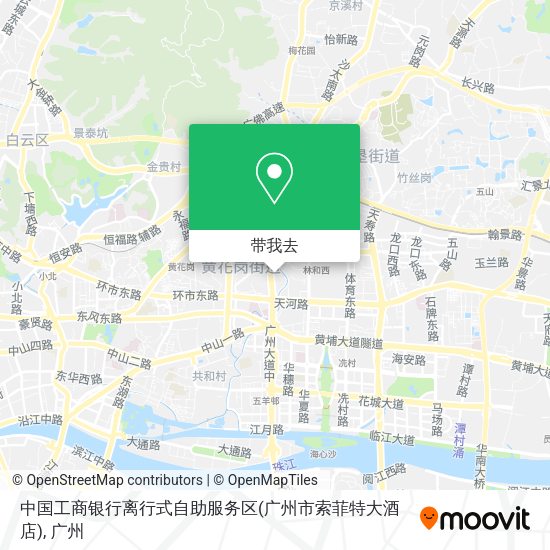 中国工商银行离行式自助服务区(广州市索菲特大酒店)地图