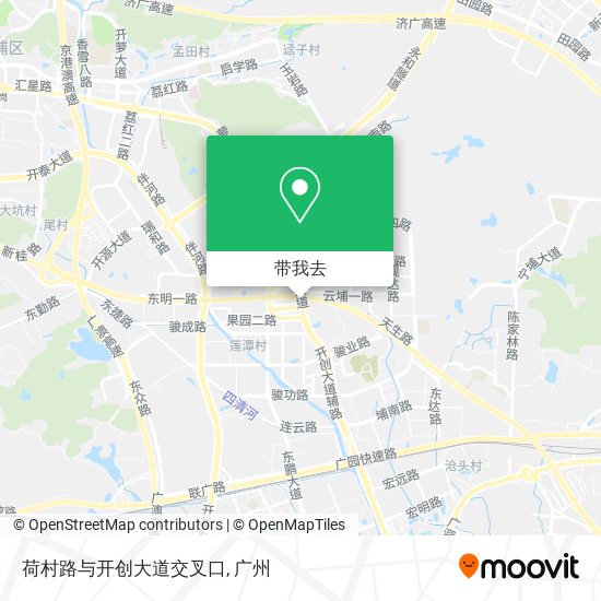荷村路与开创大道交叉口地图