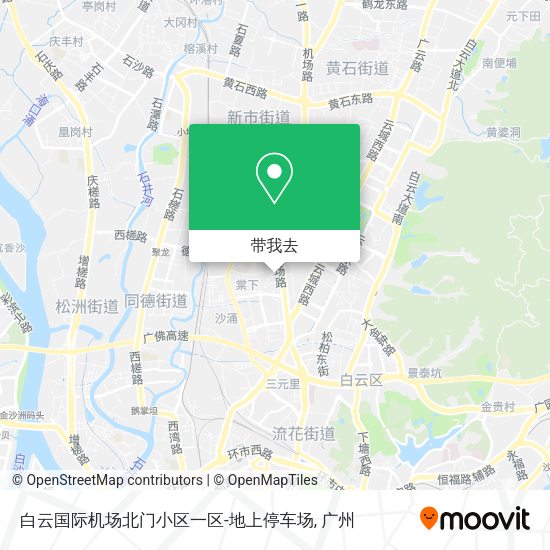 白云国际机场北门小区一区-地上停车场地图