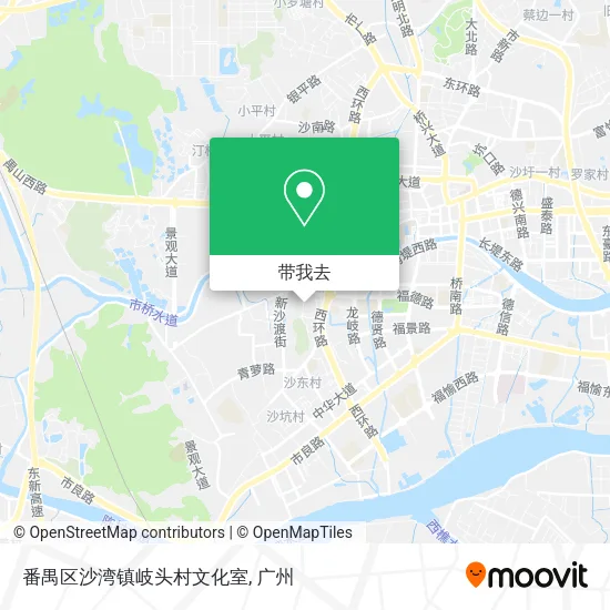 番禺区沙湾镇岐头村文化室地图