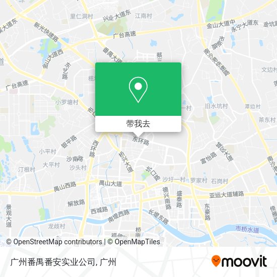 广州番禺番安实业公司地图
