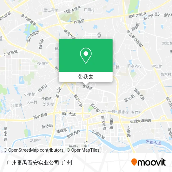 广州番禺番安实业公司地图