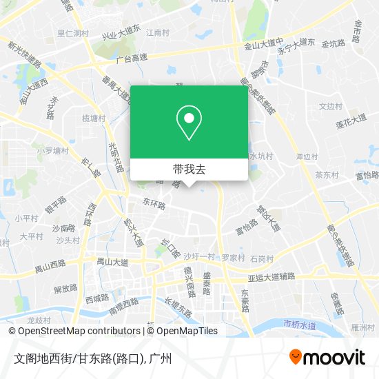 文阁地西街/甘东路(路口)地图