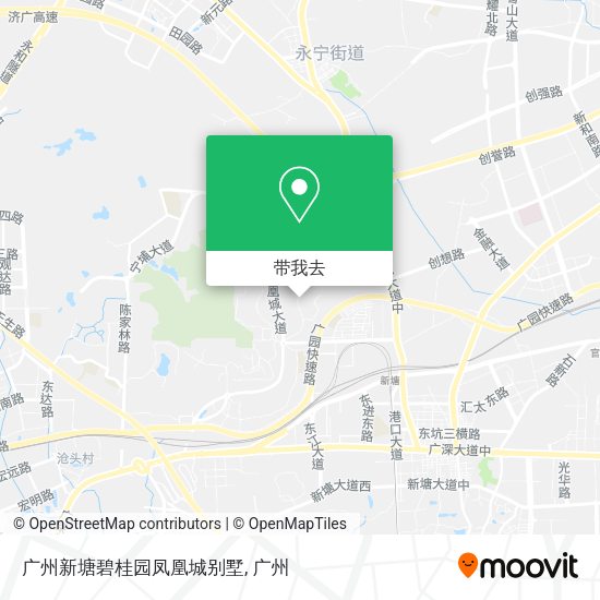 广州新塘碧桂园凤凰城别墅地图