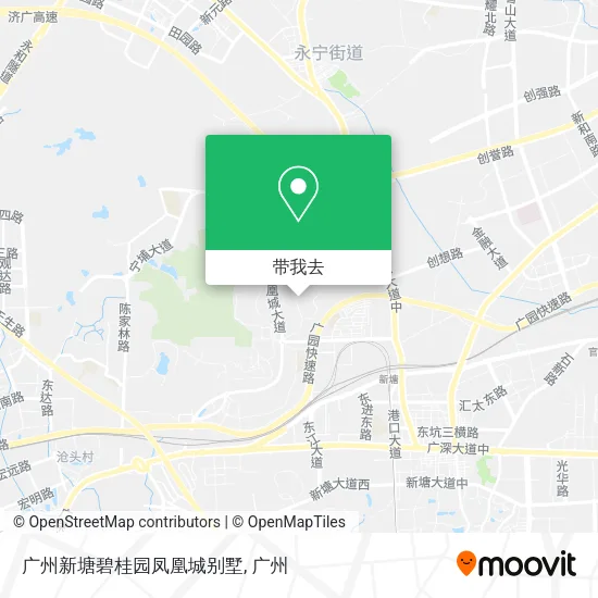 广州新塘碧桂园凤凰城别墅地图