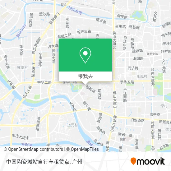 中国陶瓷城站自行车租赁点地图