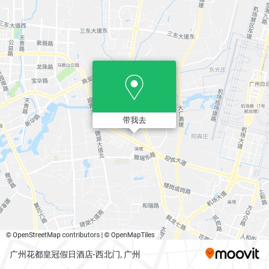 广州花都皇冠假日酒店-西北门地图
