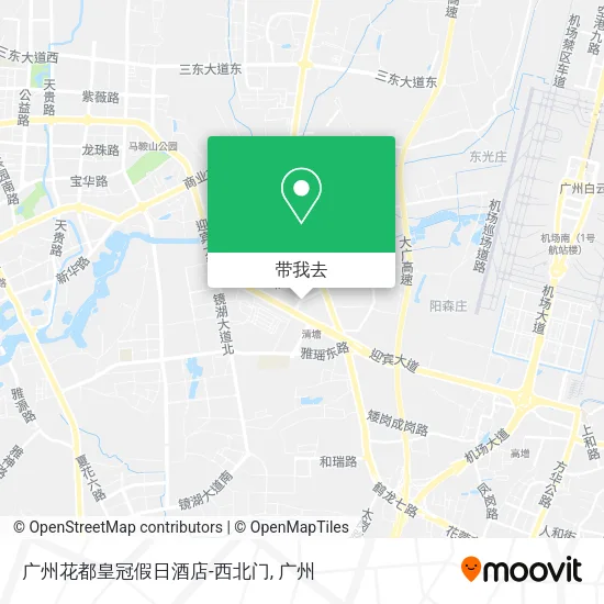 广州花都皇冠假日酒店-西北门地图