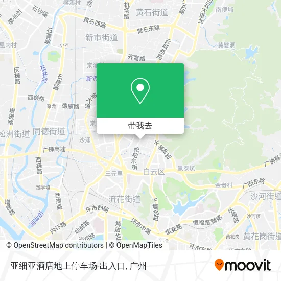 亚细亚酒店地上停车场-出入口地图