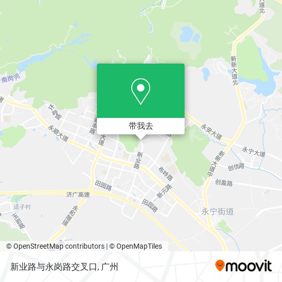 新业路与永岗路交叉口地图