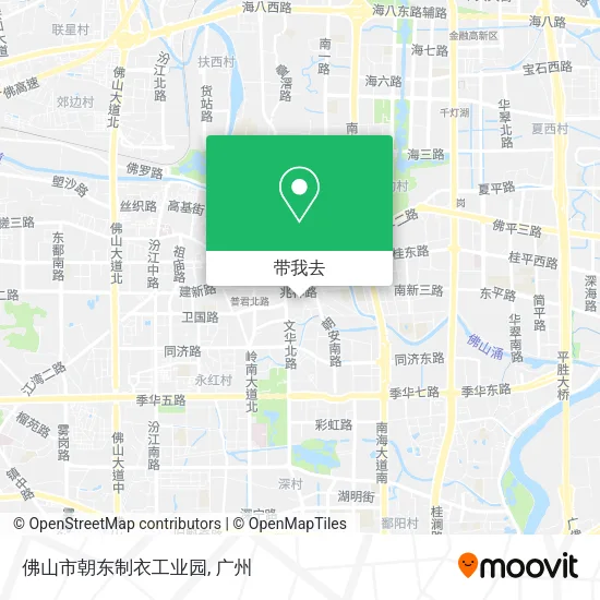佛山市朝东制衣工业园地图