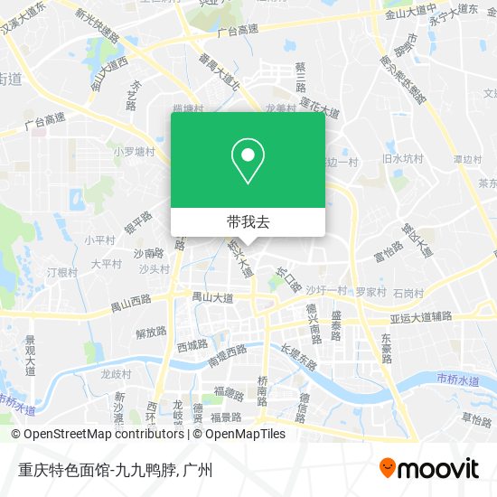 重庆特色面馆-九九鸭脖地图