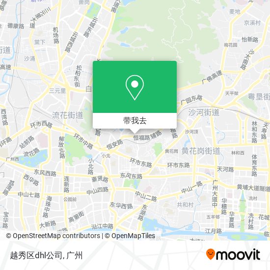 越秀区dhl公司地图