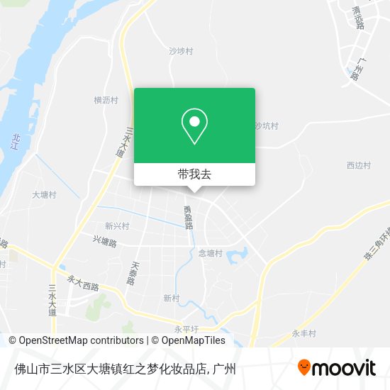 佛山市三水区大塘镇红之梦化妆品店地图