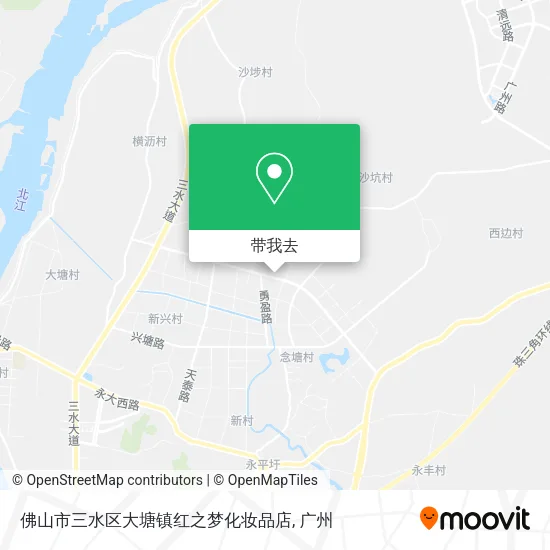 佛山市三水区大塘镇红之梦化妆品店地图