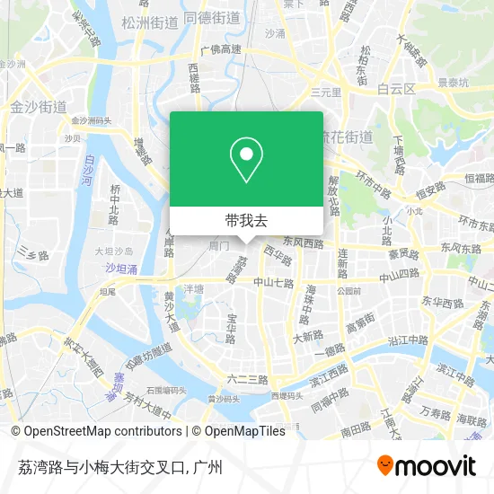 荔湾路与小梅大街交叉口地图