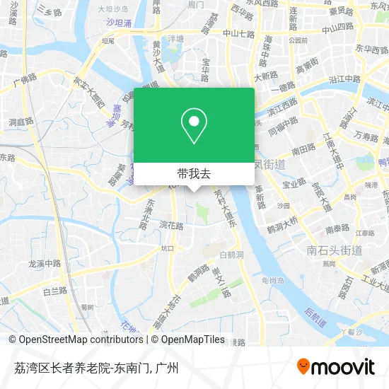 荔湾区长者养老院-东南门地图