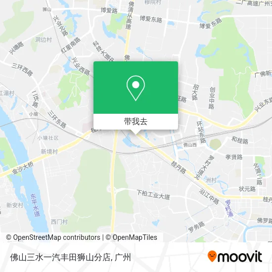 佛山三水一汽丰田狮山分店地图