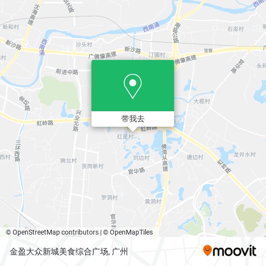 金盈大众新城美食综合广场地图