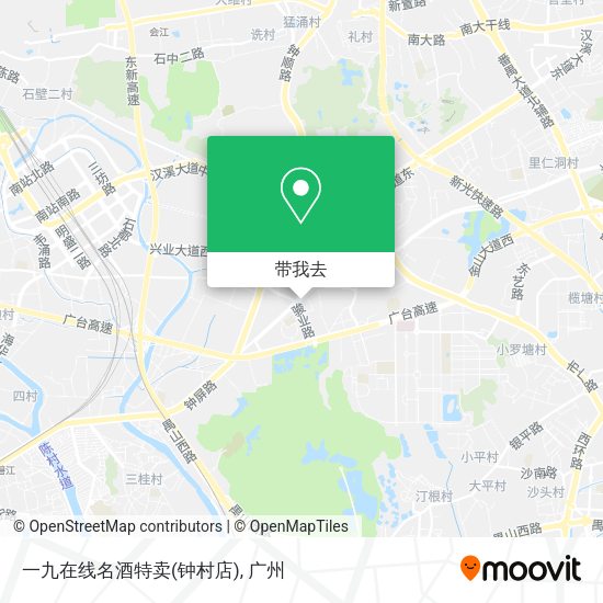 一九在线名酒特卖(钟村店)地图