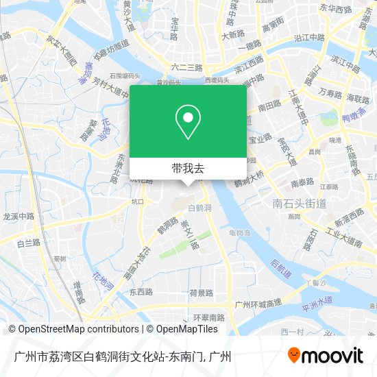 广州市荔湾区白鹤洞街文化站-东南门地图