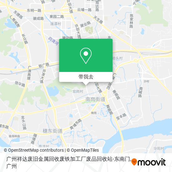 广州祥达废旧金属回收废铁加工厂废品回收站-东南门地图