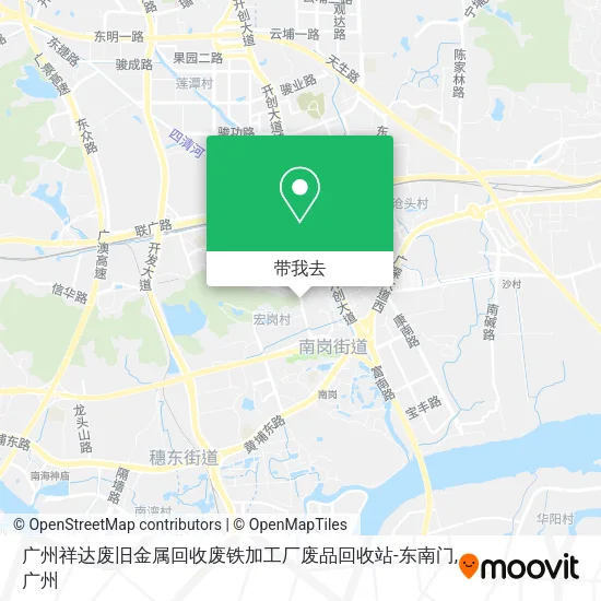 广州祥达废旧金属回收废铁加工厂废品回收站-东南门地图