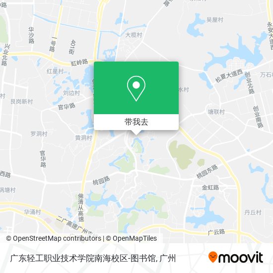 广东轻工职业技术学院南海校区-图书馆地图