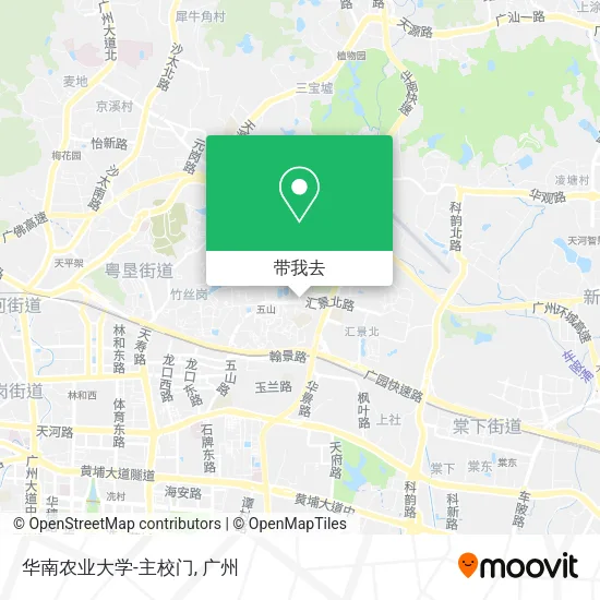 华南农业大学-主校门地图