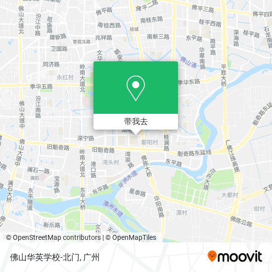 佛山华英学校-北门地图