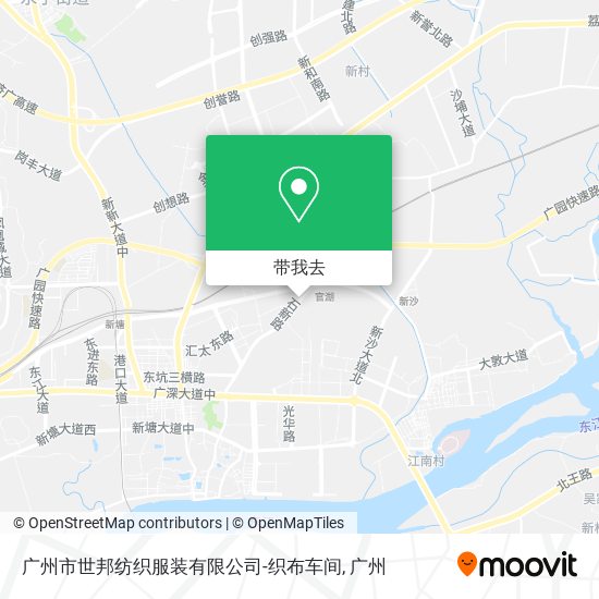 广州市世邦纺织服装有限公司-织布车间地图