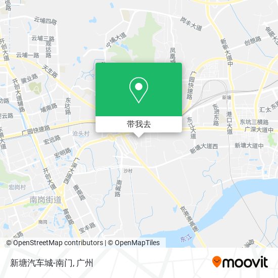 新塘汽车城-南门地图