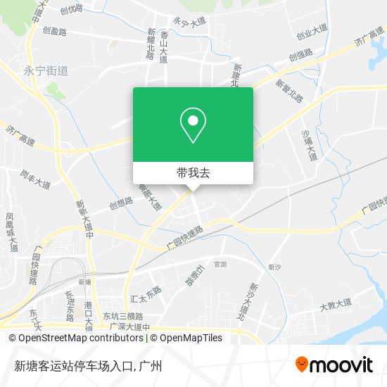新塘客运站停车场入口地图