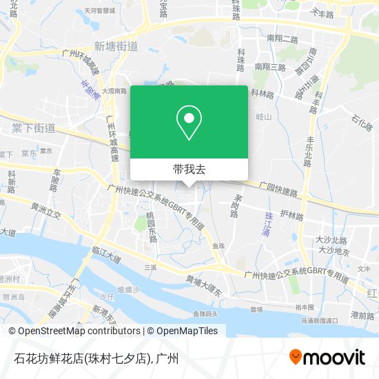 石花坊鲜花店(珠村七夕店)地图