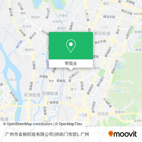 广州市金裕织造有限公司(祥岗门市部)地图